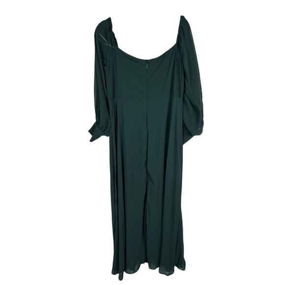 Lulus Feel the Romance Emerald Green Off-the-Shoulder Maxi Dress Size XL - Picture 8 of 8